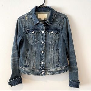 Anthropologie Pilcro cropped denim jacket